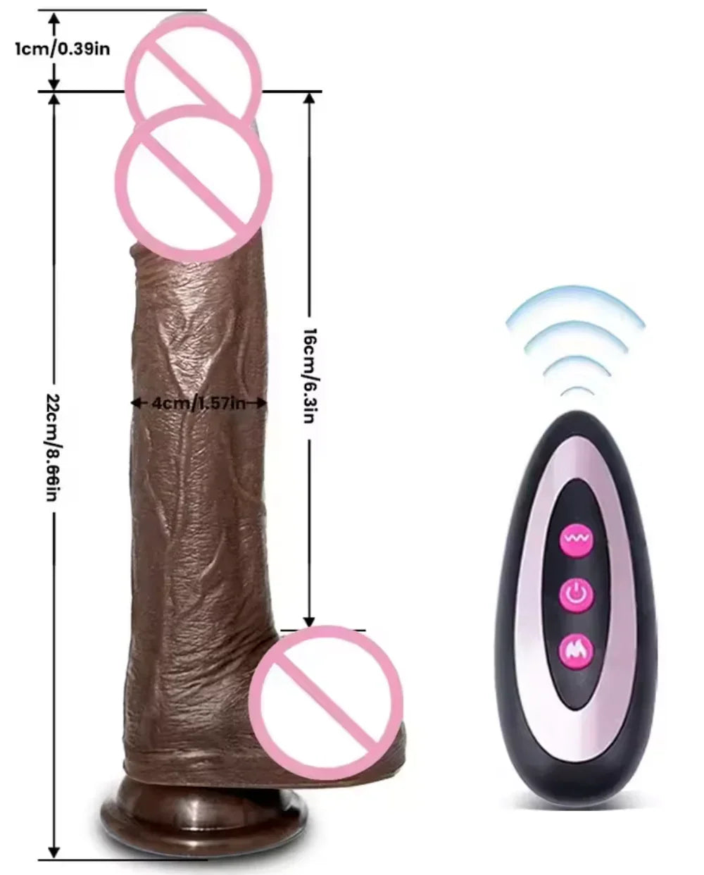 Vibrator Wireless Remote Control Heated Dildo Female Vaginal Masturbator G-spot Anal Massager Sex Toys for Women - Passion Pulse Adult
