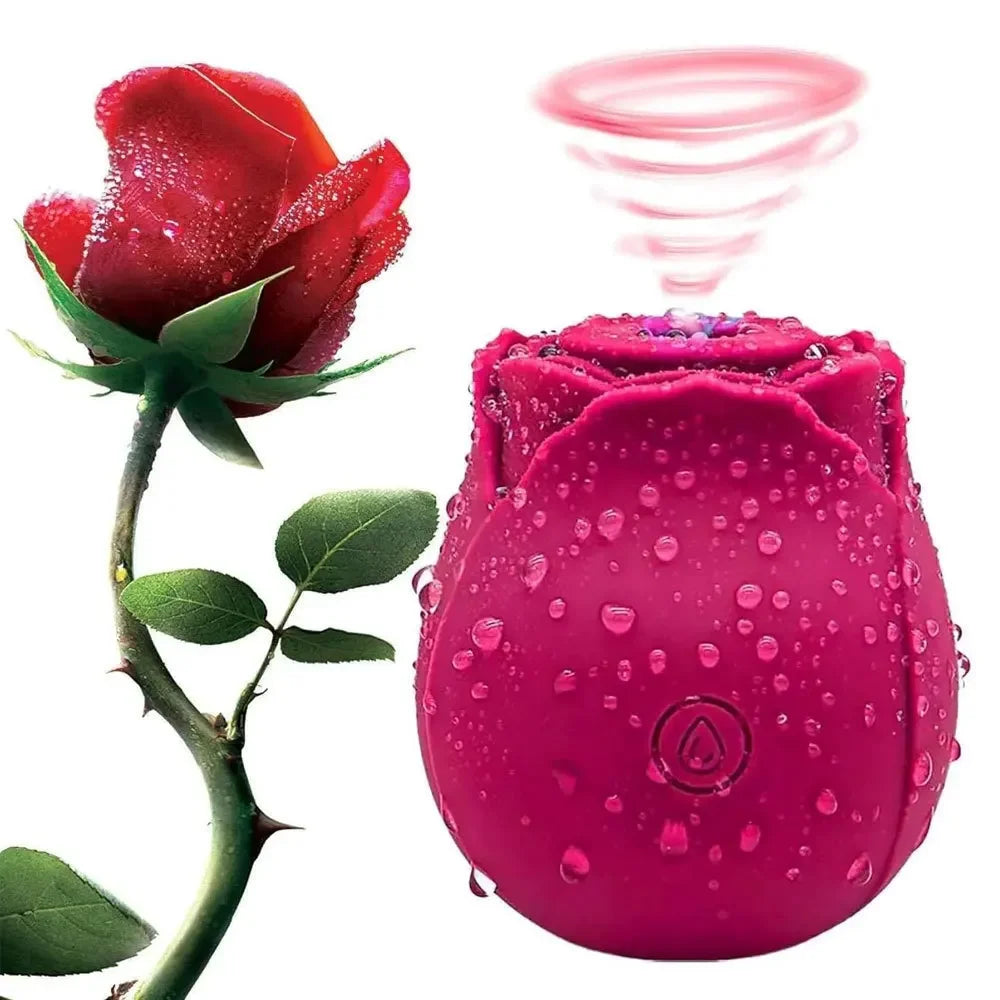 Mini Rose Vibrators – 10-Mode Sucking Clitoral Stimulator for Women (USB Rechargeable) - Passion Pulse Adult