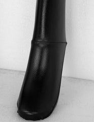 Wet Look Faux Leather Thigh-High Stockings - Passion Pulse Adult