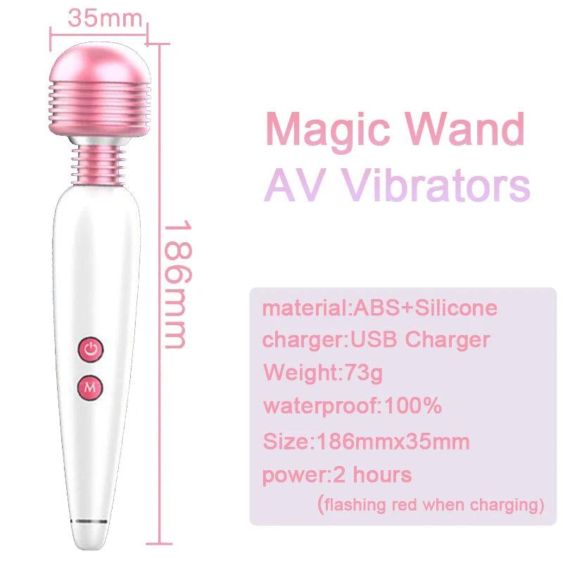 6-Speed USB Rechargeable G-Spot Vibrator – 19×3.5cm with Clitoral Stimulation & Head Attachments - Passion Pulse Adult