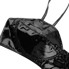 Wet Look Patent Leather Bralette | Sexy Clubwear - Passion Pulse Adult