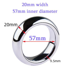 6-Size Metal Cock Ring Set – Penis Bondage & Delay Ejaculation Toy for Men - Passion Pulse Adult