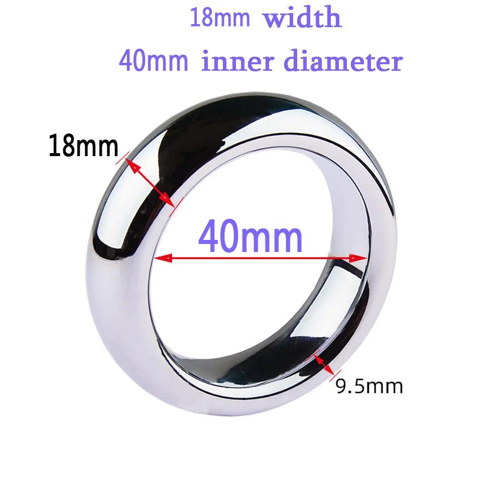 6-Size Metal Cock Ring Set – Penis Bondage & Delay Ejaculation Toy for Men - Passion Pulse Adult