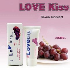 Love Kiss Edible Fruit-Flavored Lubricant – Grape Oral Massage Gel for Male and Female Intimacy, 25ml - Passion Pulse Adult