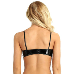 Wet Look Patent Leather Bralette | Sexy Clubwear - Passion Pulse Adult
