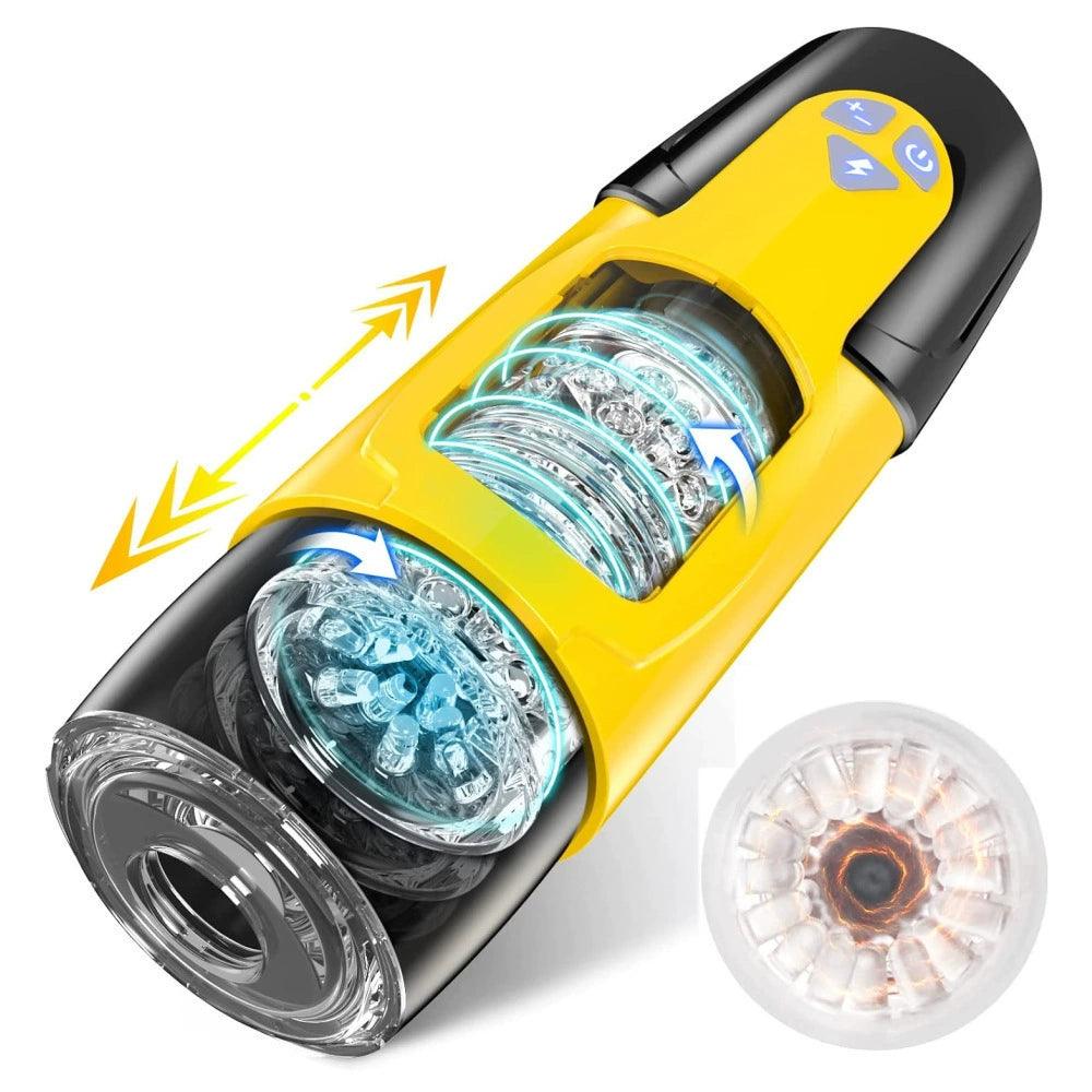 Dark Knight Automatic Thrusting & Rotating Male Masturbator – Pulse Vibrator - Passion Pulse Adult