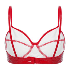 Wet Look Patent Leather Bralette | Sexy Clubwear - Passion Pulse Adult