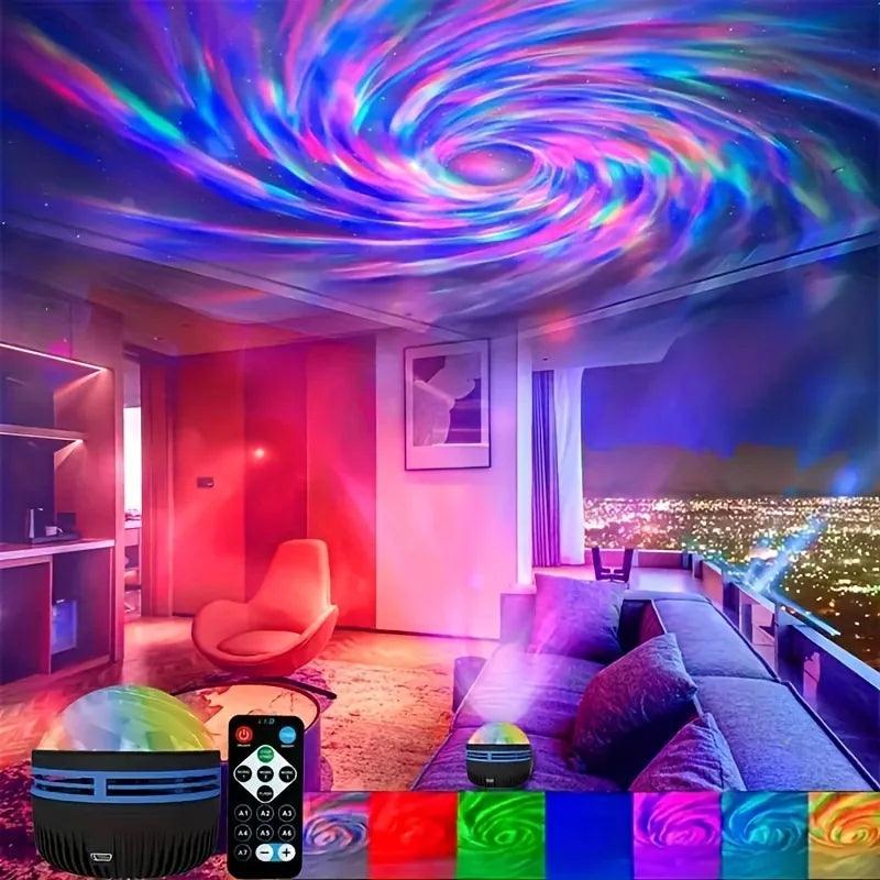 LED Galaxy Projector Night Light with Remote – USB Rechargeable Starry Sky Lamp, 7 Modes for Kids and Room Decor - Passion Pulse Adult