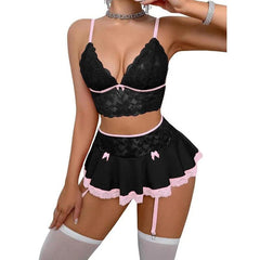 Sexy Lace Mini Skirt Lingerie Set | Fantasy - Passion Pulse Adult