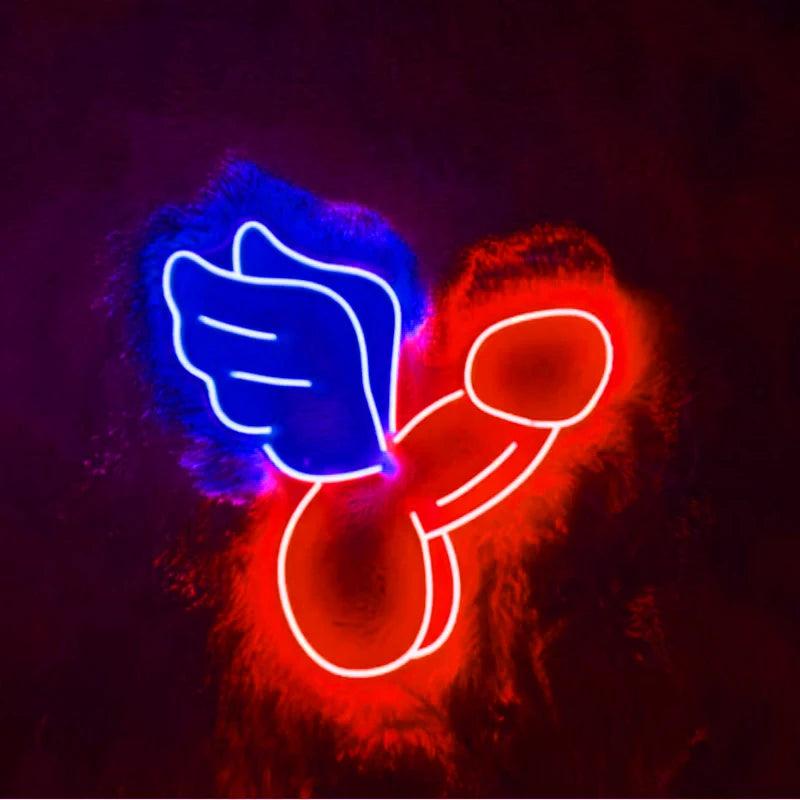 Ineonlife LED Sexy Man Neon Sign – Male Symbol Wall Decor for Bedroom & Anime Room - Passion Pulse Adult