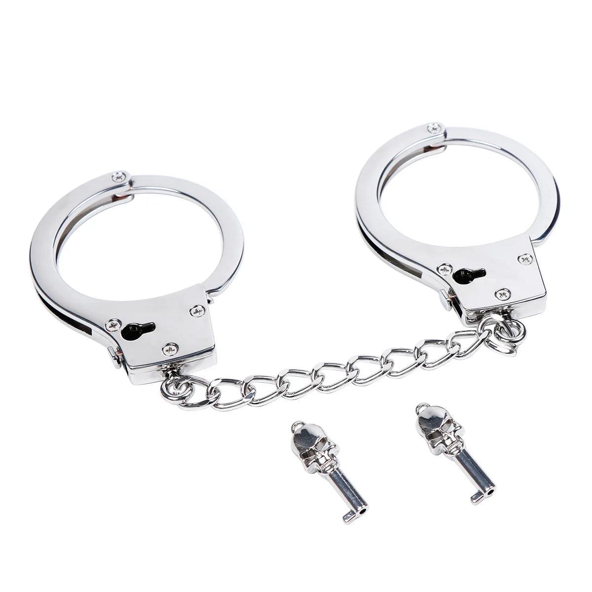 DUTRIEUX Stainless Steel Bondage Set – Handcuffs, Ankle Restraints & Neck Collar for Couples - Passion Pulse Adult
