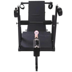BDSM Adjustable Split-Leg Chair with Restraints – Carbon Steel Bondage Furniture for Couples Roleplay and Fetish Play - Passion Pulse Adult