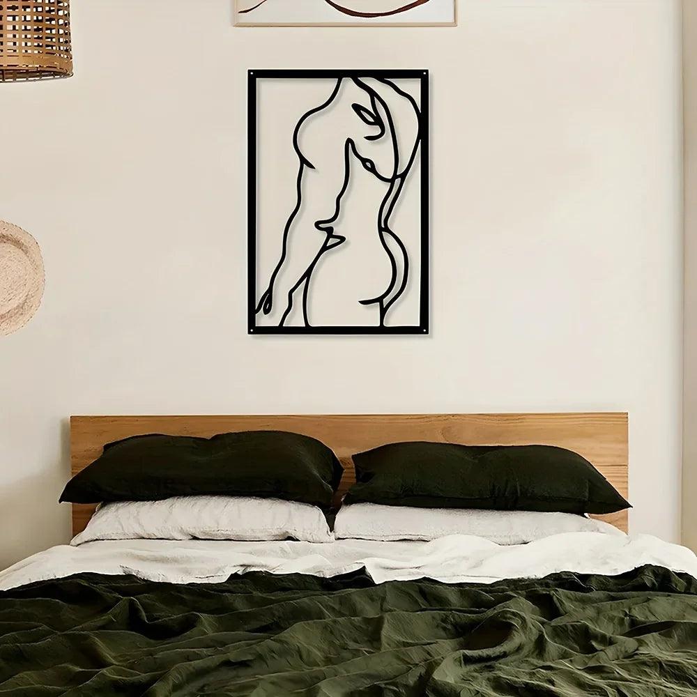 Abstract Line Metal Wall Art – Stylish Home Décor Choice - Passion Pulse Adult