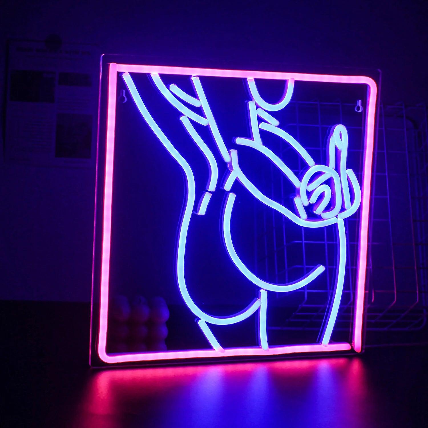 Sexy Model Neon Sign – LED Acrylic Light for Bar, Club, and Home Decor - Passion Pulse Adult
