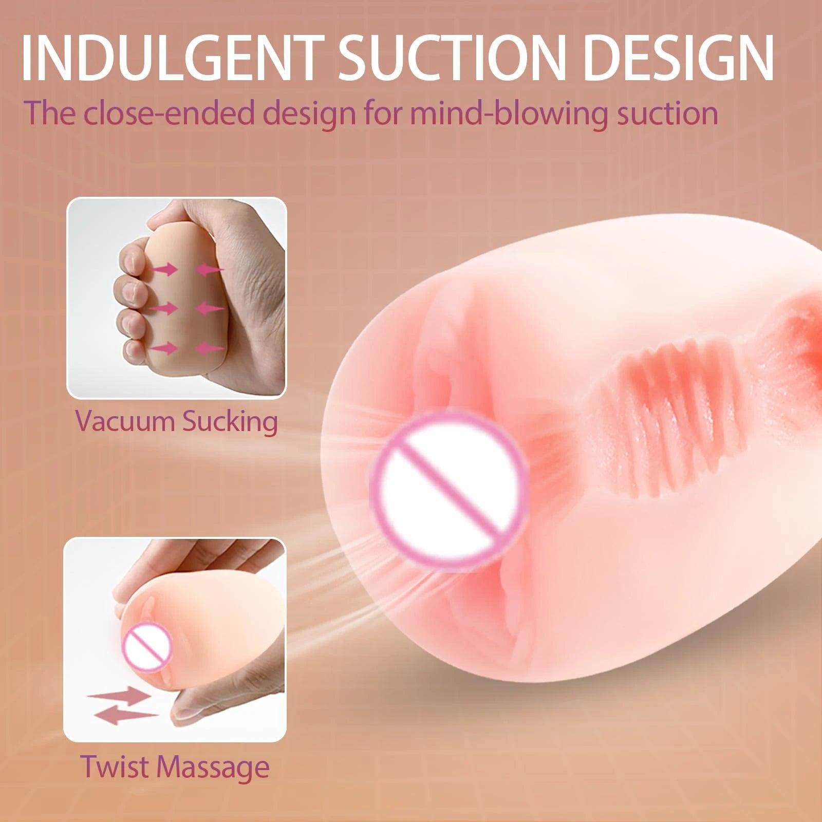 Mini Portable Masturbation Egg – Soft Beginner Penis Massager for Men - Passion Pulse Adult