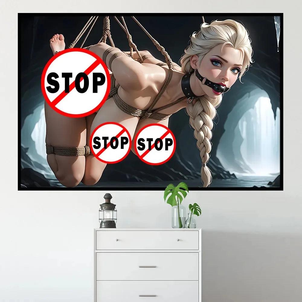 High-Definition Canvas Poster – Sexy Cartoon Decorative Wall Art for Living Room or Home Decor (Unframed) - Passion Pulse Adult