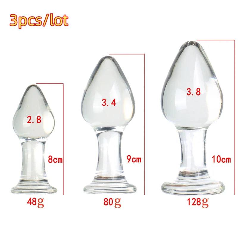 VaHppy Diamond Glass Anal Plugs – Elegant & Body-Safe for Beginners and Beyond - Passion Pulse Adult