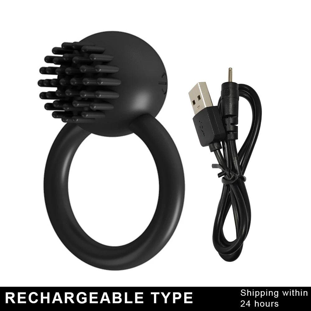 10 Vibration Silicone Vibrating Cock Ring – Remote Control & Waterproof - Passion Pulse Adult