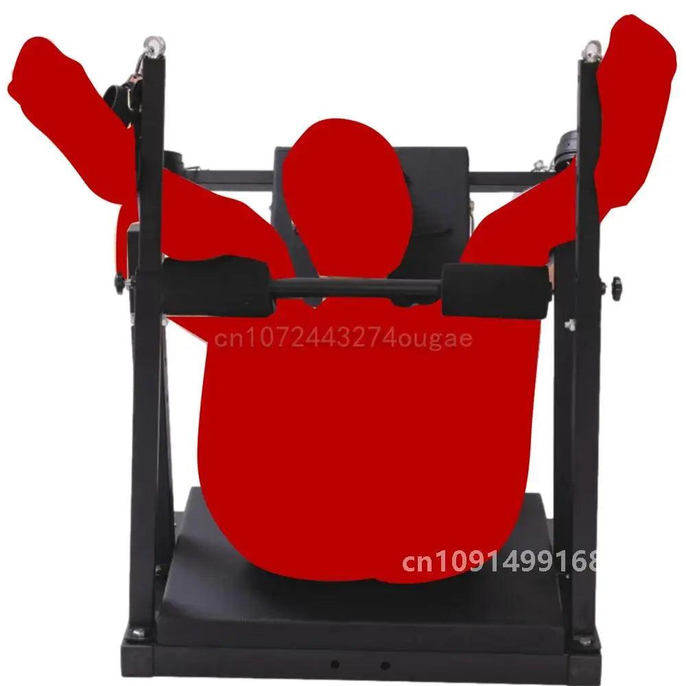 BDSM Adjustable Split-Leg Chair with Restraints – Carbon Steel Bondage Furniture for Couples Roleplay and Fetish Play - Passion Pulse Adult