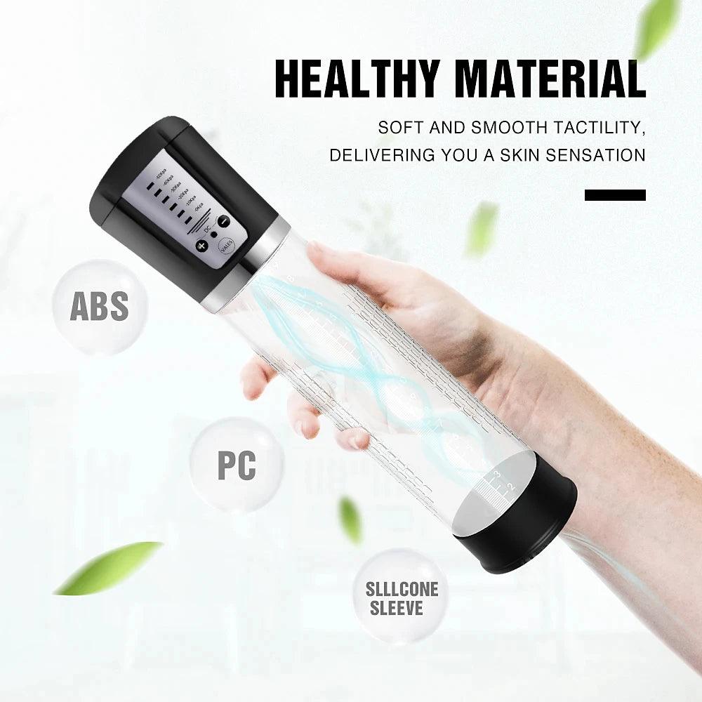 Automatic Electric Penis Vacuum Pump – LED Display Enhancer for Men - Passion Pulse Adult