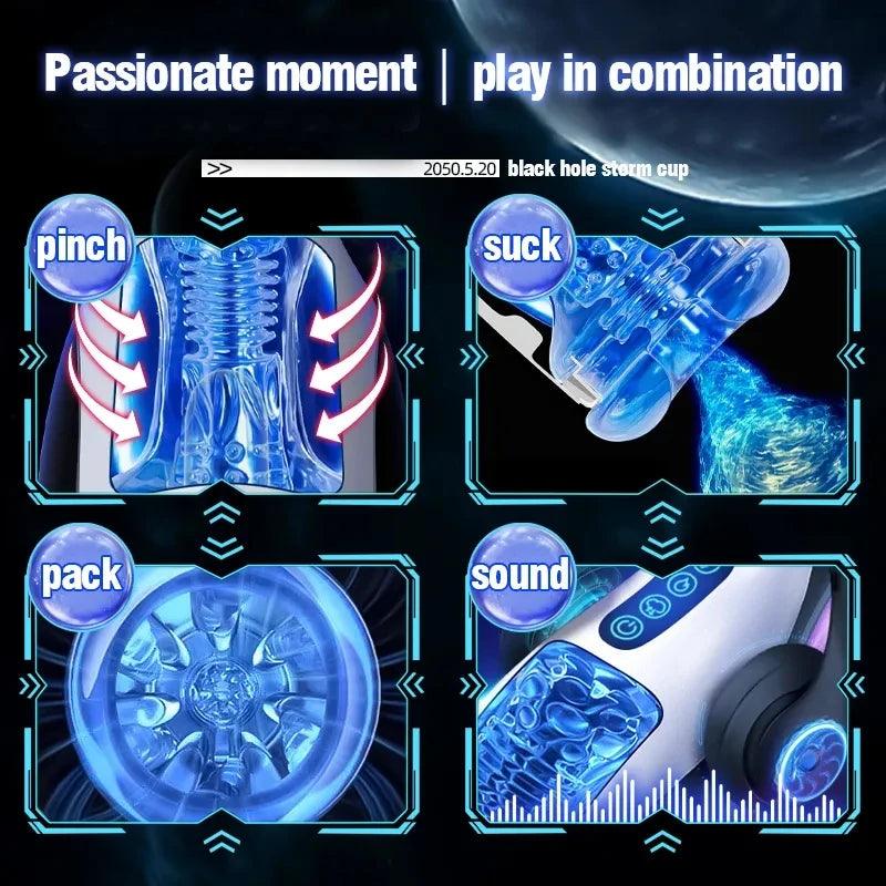 Automatic Blowjob Masturbator for Men – Sucking & Heated Vaginal Mouth - Passion Pulse Adult
