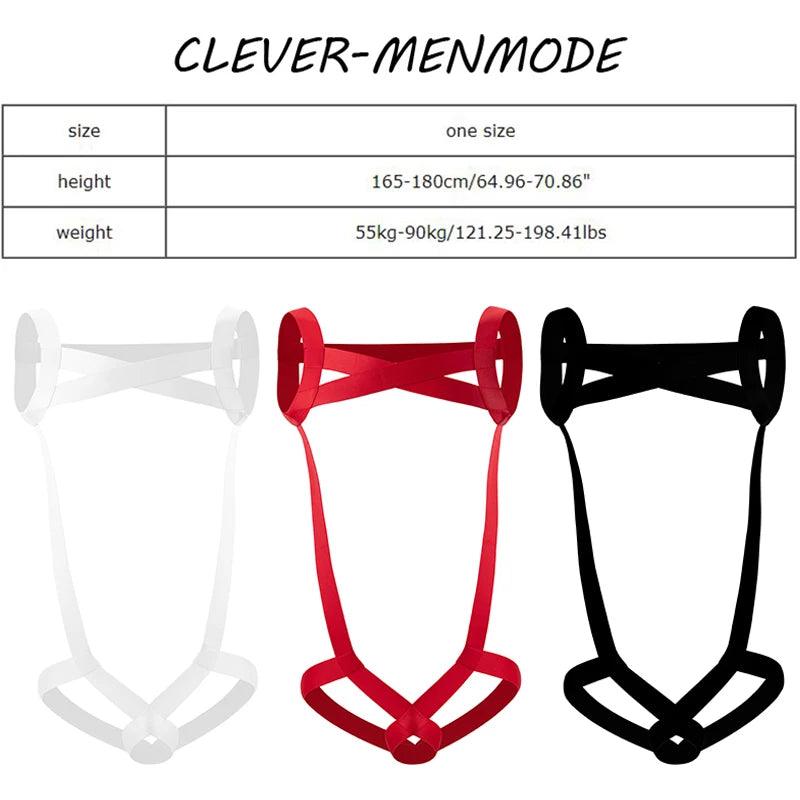Men's Sexy Adult Penis Hole One-Piece Harness – BDSM Restraint & Dick Ring Underwear - Passion Pulse Adult