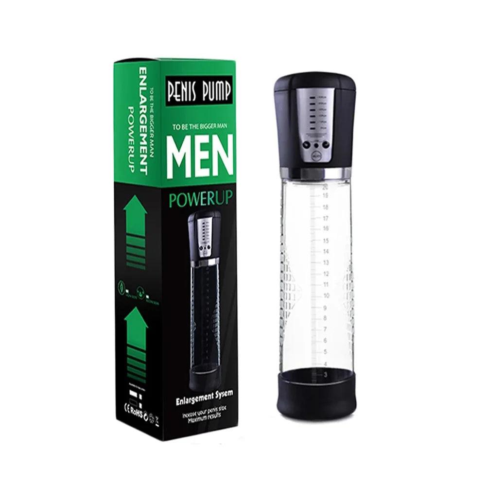 Hannibal LCD Electric Penis Pump – Enlargement Trainer & Male Masturbator - Passion Pulse Adult