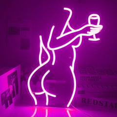 Sexy Model Neon Sign – LED Acrylic Light for Bar, Club, and Home Decor - Passion Pulse Adult