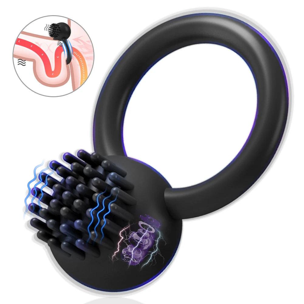 USB Rechargeable Silicone Vibrating Penis Ring – 10 Modes for Couples - Passion Pulse Adult