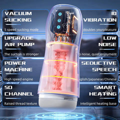 Automatic Sucking Male Masturbator – Heated Vibration Blowjob Machine for Men - Passion Pulse Adult