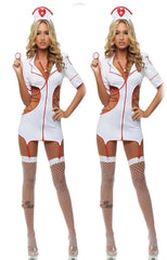 Sexy Nurse Cosplay Costume with Accessories - Passion Pulse Adult