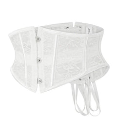 BurVogue 14 Steel Boned Satin Underbust Waist Training Corset – Lace-Up Bustier - Passion Pulse Adult