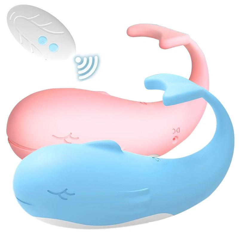 Little Whale Remote-Controlled Vibrating Egg – 10 Modes, Wearable G-Spot & Clitoral Stimulator - Passion Pulse Adult