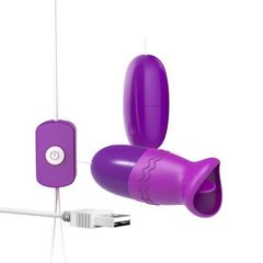 Jump Egg Pleasure Set – Licking Tongue Vibrator + USB Vibrating Egg - Passion Pulse Adult