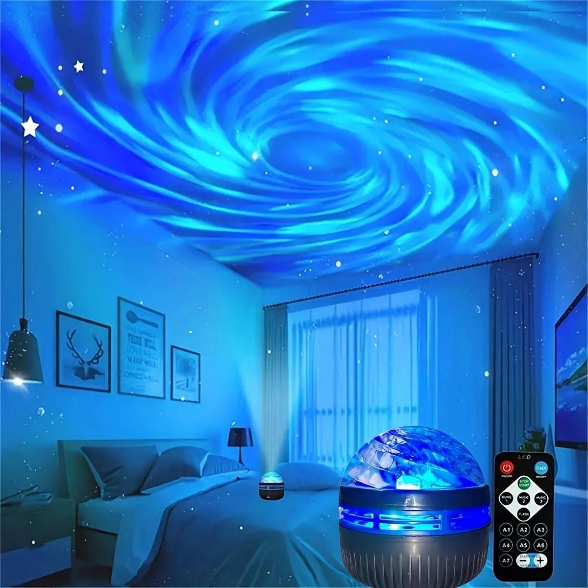 LED Galaxy Projector Night Light with Remote – USB Rechargeable Starry Sky Lamp, 7 Modes for Kids and Room Decor - Passion Pulse Adult