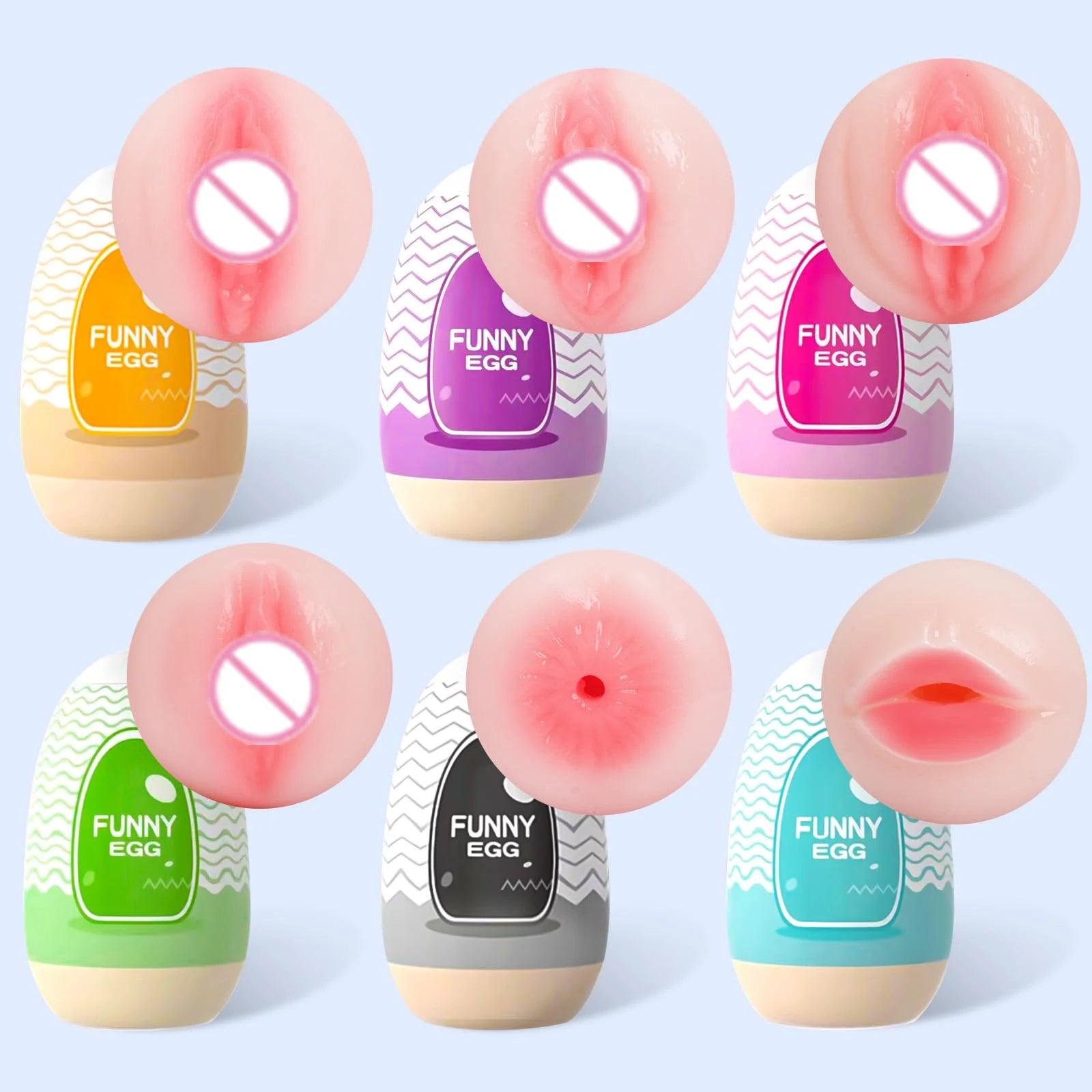 Mini Portable Masturbation Egg – Soft Beginner Penis Massager for Men - Passion Pulse Adult