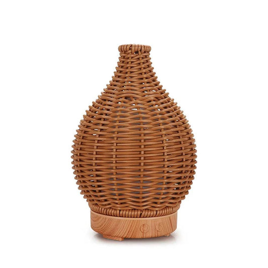 Ultrasonic Wood Weave Vase Humidifier – Quiet Aromatherapy Spray - Passion Pulse Adult