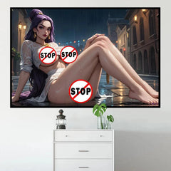 High-Definition Canvas Poster – Sexy Cartoon Decorative Wall Art for Living Room or Home Decor (Unframed) - Passion Pulse Adult