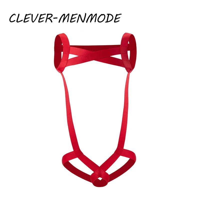 Men's Sexy Adult Penis Hole One-Piece Harness – BDSM Restraint & Dick Ring Underwear - Passion Pulse Adult