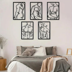 Abstract Line Metal Wall Art – Stylish Home Décor Choice - Passion Pulse Adult