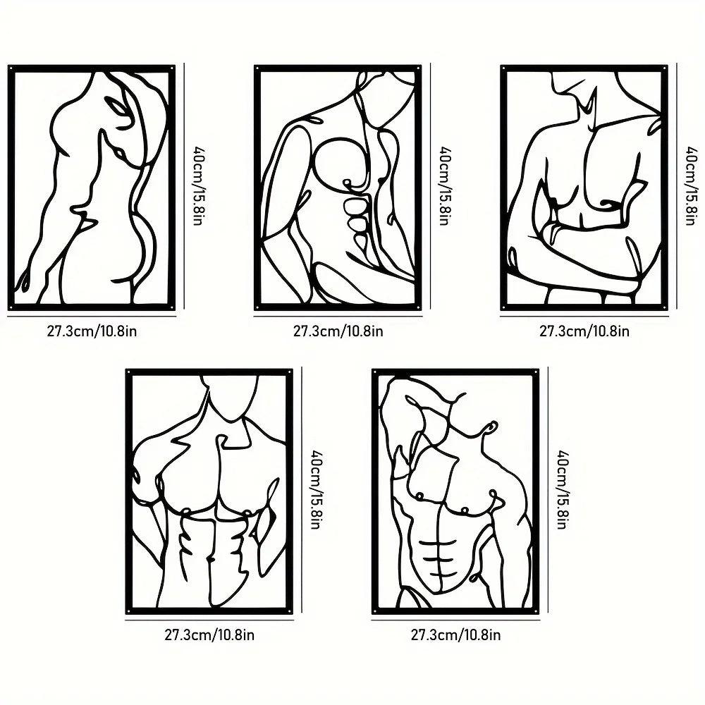 Abstract Line Metal Wall Art – Stylish Home Décor Choice - Passion Pulse Adult