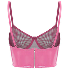 Wet Look Mesh Balconette Bra | Sexy Lingerie - Passion Pulse Adult