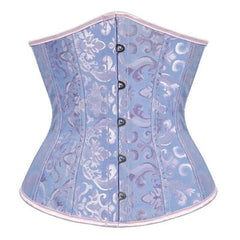 Pink Underbust Corset Top – Plus Size Waist Cincher Gothic Corselet in Black, White, Red, Blue, Rose - Passion Pulse Adult