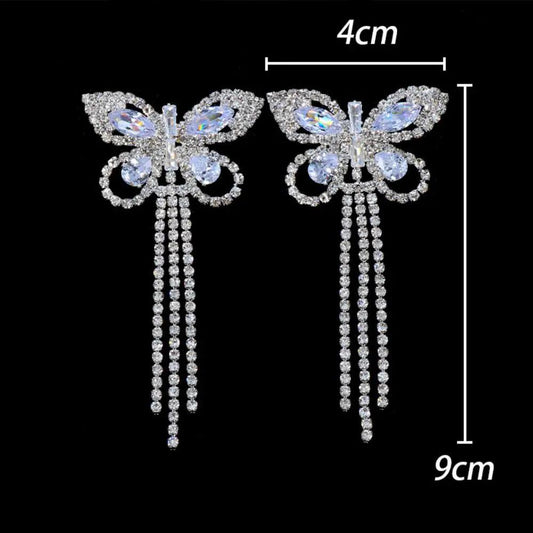 Sexy Rhinestone Butterfly Tassel Nipple Stickers – Crystal Chest Chain & Party Jewelry - Passion Pulse Adult