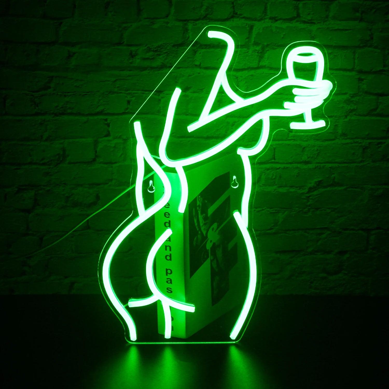 Sexy Model Neon Sign – LED Acrylic Light for Bar, Club, and Home Decor - Passion Pulse Adult