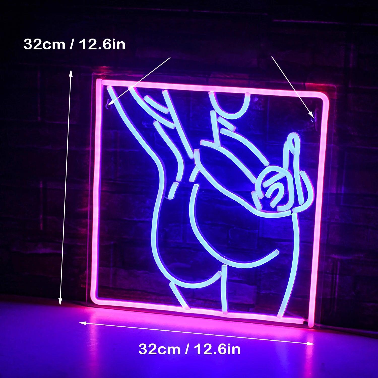 Sexy Model Neon Sign – LED Acrylic Light for Bar, Club, and Home Decor - Passion Pulse Adult