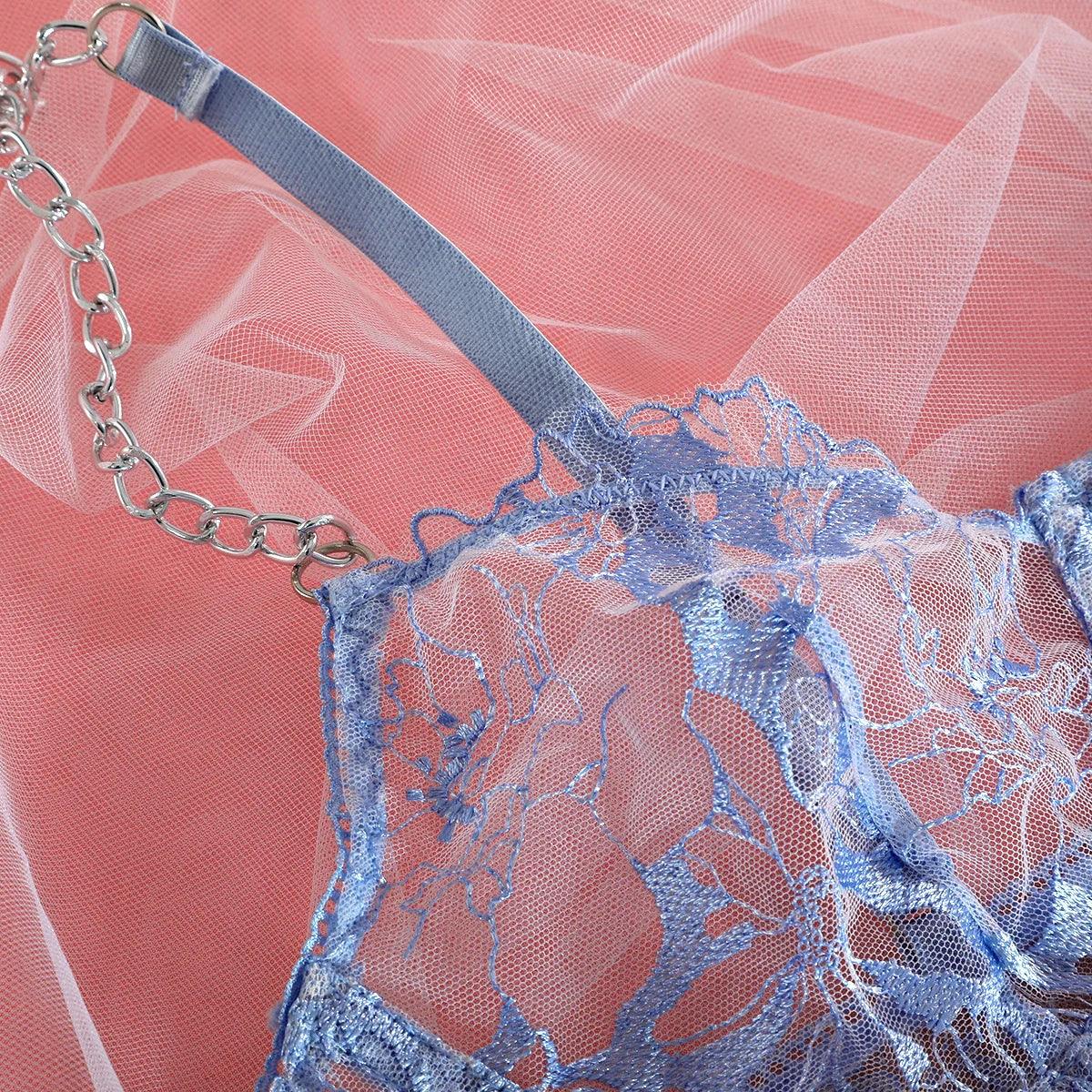 Sexy Lace 4-Piece Lingerie Set | Luxury Fit - Passion Pulse Adult