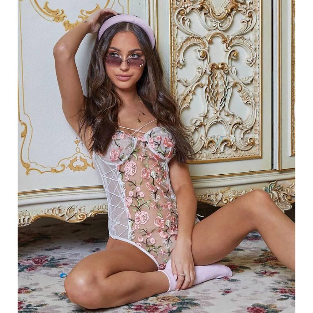 Tempting Flower Embroidered Sexy Jumpsuit - Passion Pulse Adult