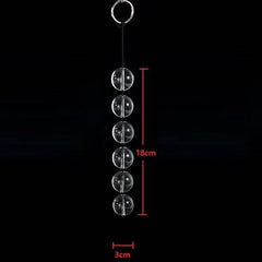 CrystalGlass Anal Beads - 5 Sizes Glass Butt Plug for Men, Women, and Couples with Smooth Vaginal and Anal Balls for BDSM, Massage, and Erotic Play - Passion Pulse Adult