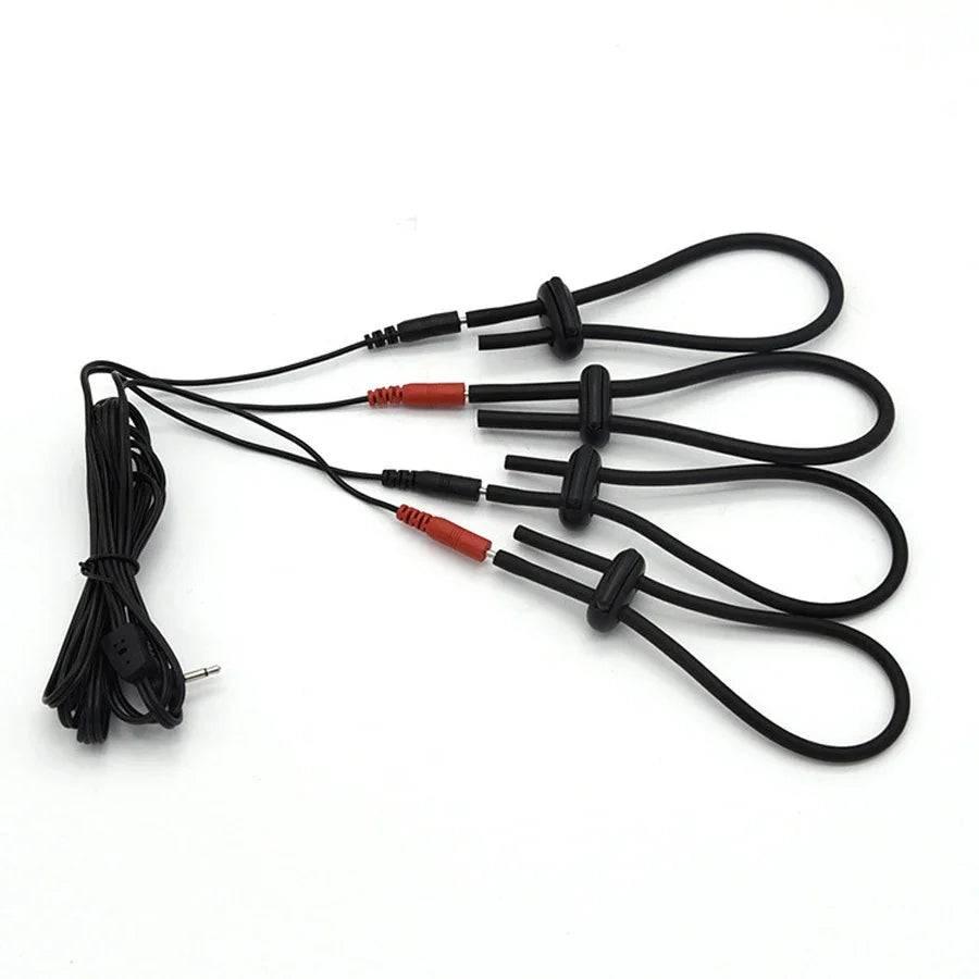 Electric Shock Penis Plug and Cock Ring Stimulator | Estim Electrostimulation Anal Plug BDSM Electrosex Toy for Couples 18+ - Passion Pulse Adult